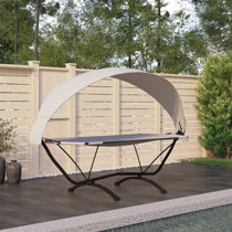 Outdoor chaise with deals canopy